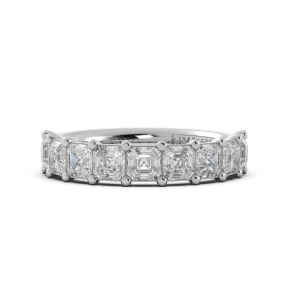 Asscher Signature Cup Halfway Wedding Band