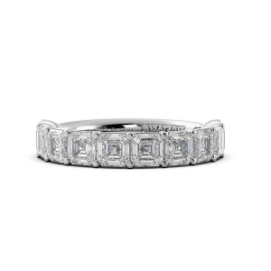 Asscher Signature Cup Halfway Wedding Band