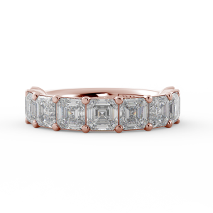 Asscher Signature Cup Halfway Wedding Band