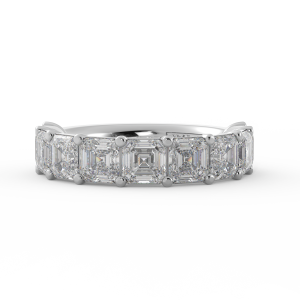 Asscher Signature Cup Halfway Wedding Band