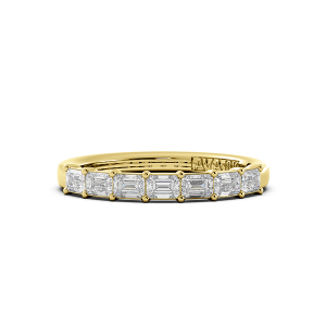 Emerald Signature Cup East West Halfway Wedding Band