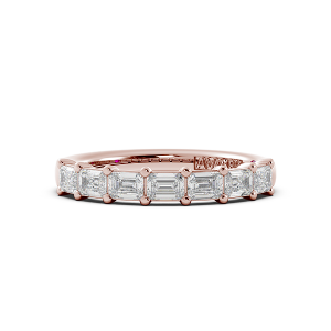 Emerald Signature Cup East West Halfway Wedding Band