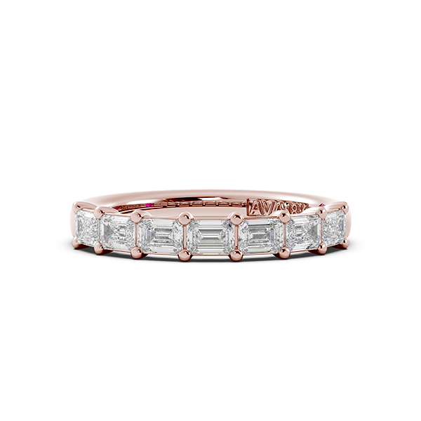 Emerald Signature Cup East West Halfway Wedding Band
