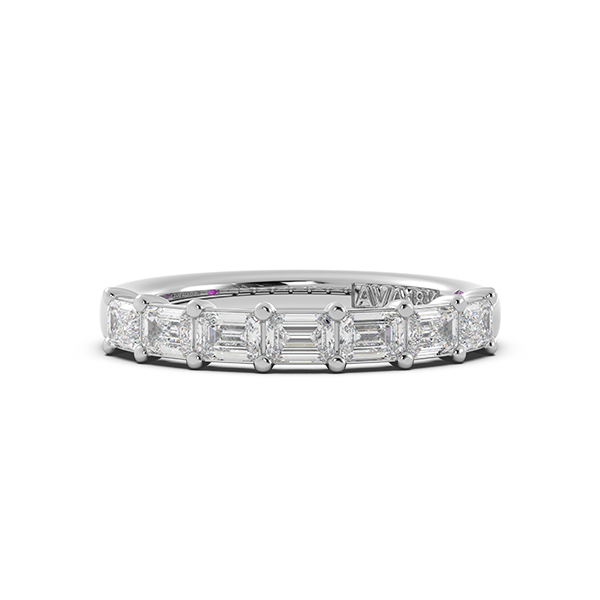 Emerald Signature Cup East West Halfway Wedding Band