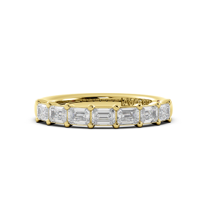 Emerald Signature Cup East West Halfway Wedding Band