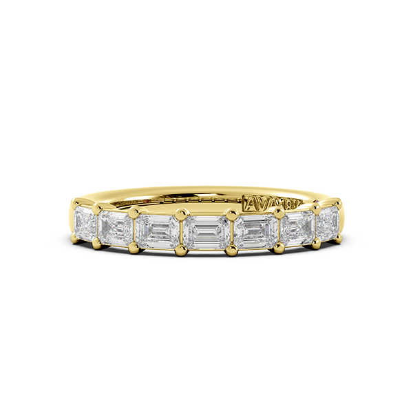 Emerald Signature Cup East West Halfway Wedding Band