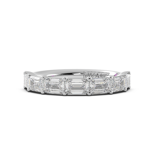 Emerald Signature Cup East West Halfway Wedding Band