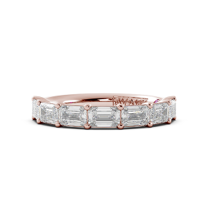 Emerald Signature Cup East West Halfway Wedding Band
