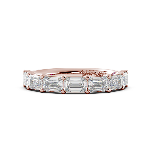Emerald Signature Cup East West Halfway Wedding Band
