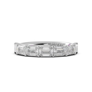 Emerald Signature Cup East West Halfway Wedding Band