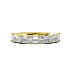 Emerald Signature Cup East West Halfway Wedding Band