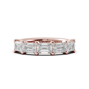 Emerald Signature Cup East West Halfway Wedding Band
