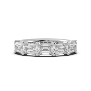 Emerald Signature Cup East West Halfway Wedding Band