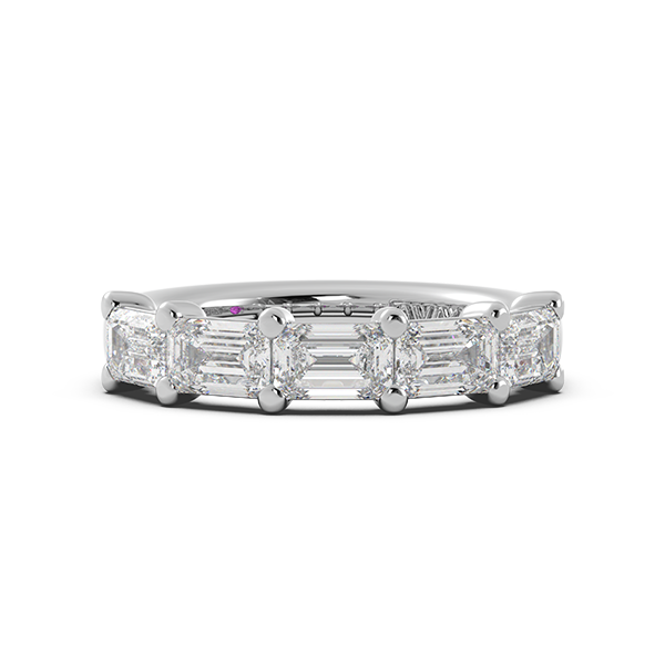 Emerald Signature Cup East West Halfway Wedding Band