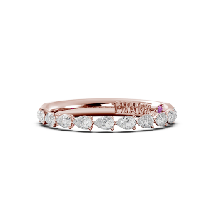 Pear Signature Cup East West Halfway Wedding Band