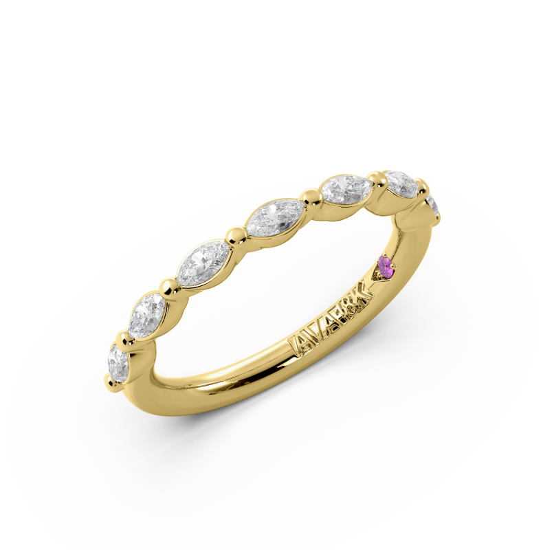 Marquise Signature Cup East West Halfway Wedding Band