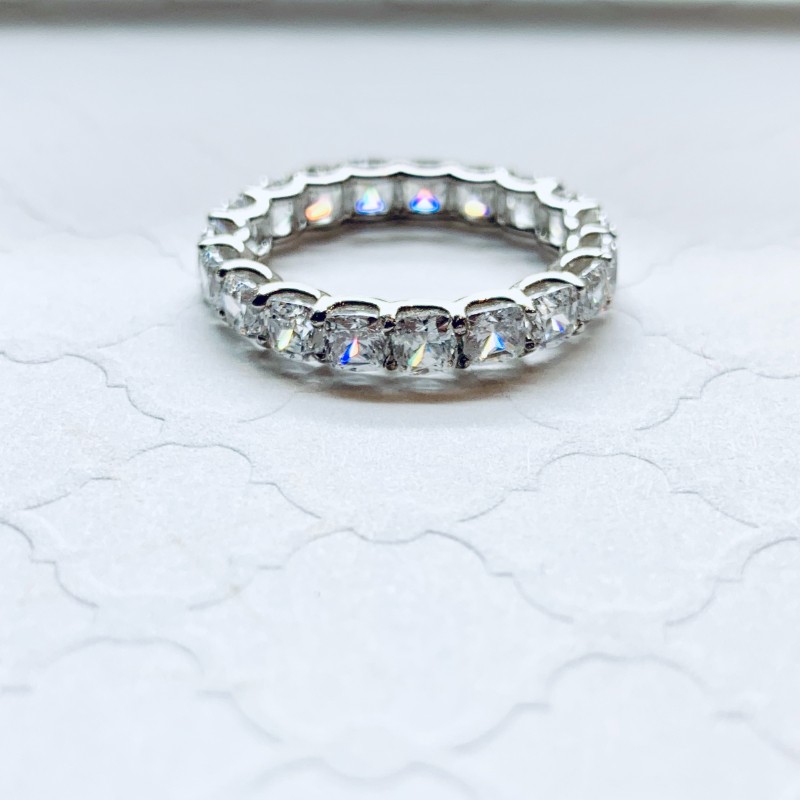 Cushion Bezel Eternity Ring