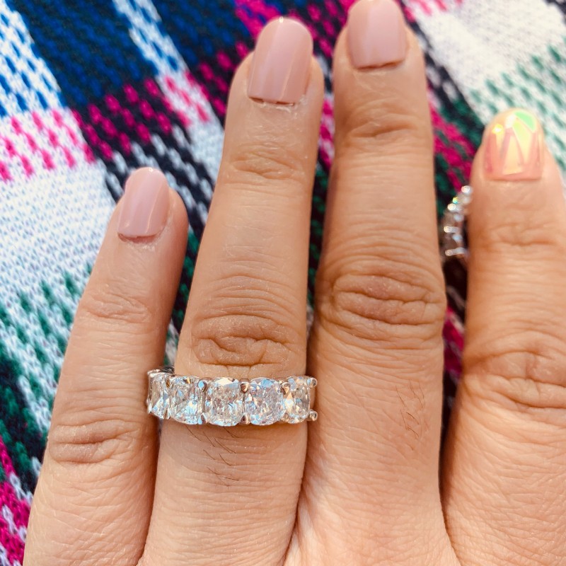 Cushion Bezel Eternity Ring