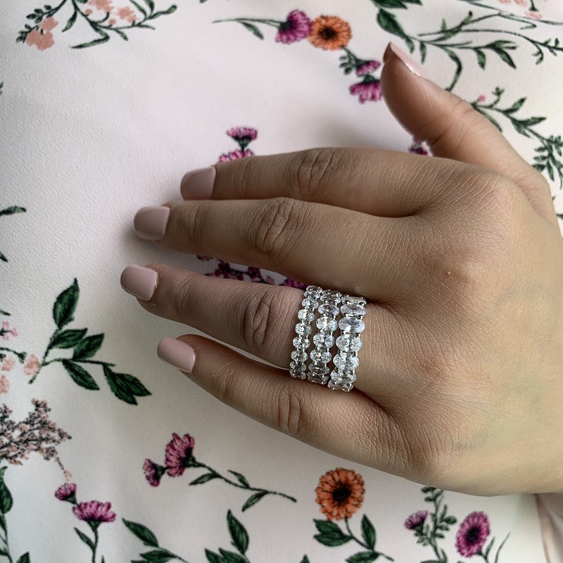 Oval Bezel Eternity Ring