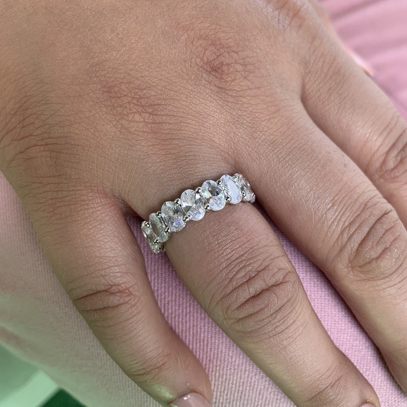 Oval Bezel Eternity Ring