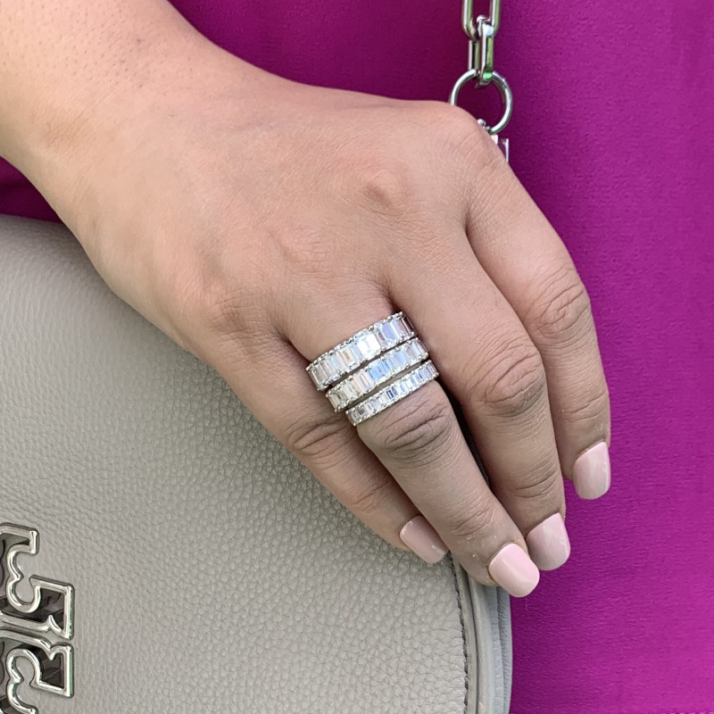 Emerald Bezel Eternity Ring