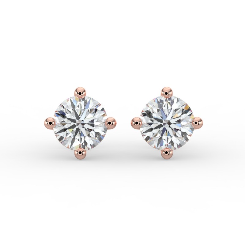 Round 4 Prong Earrings