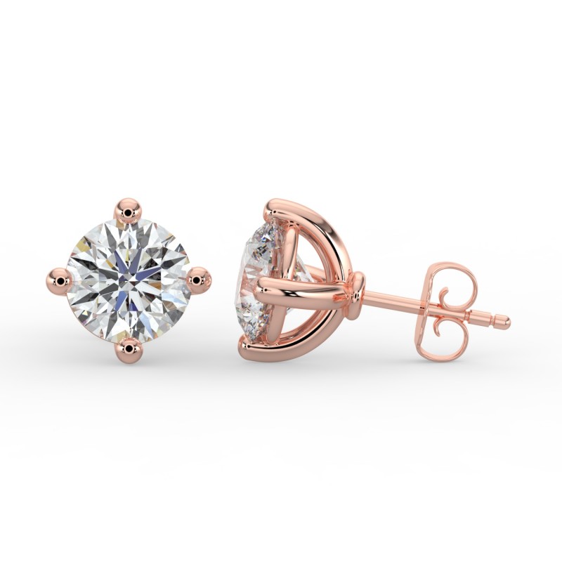 Round 4 Prong Earrings
