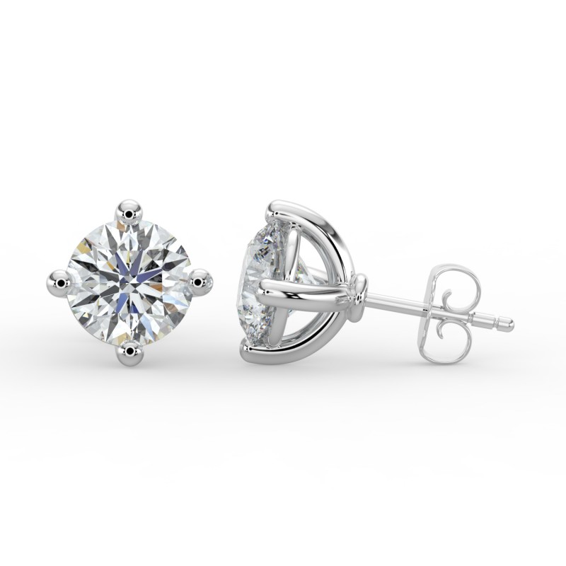 Round 4 Prong Earrings