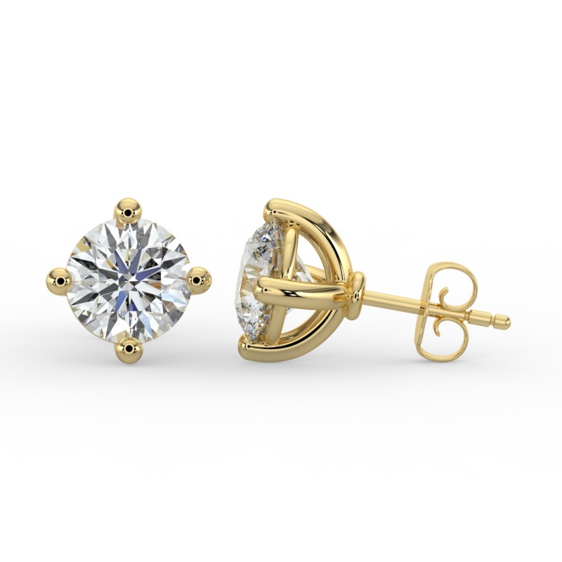 Round 4 Prong Earrings