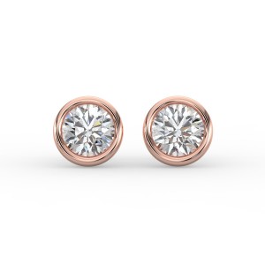 Round Bezel Earrings