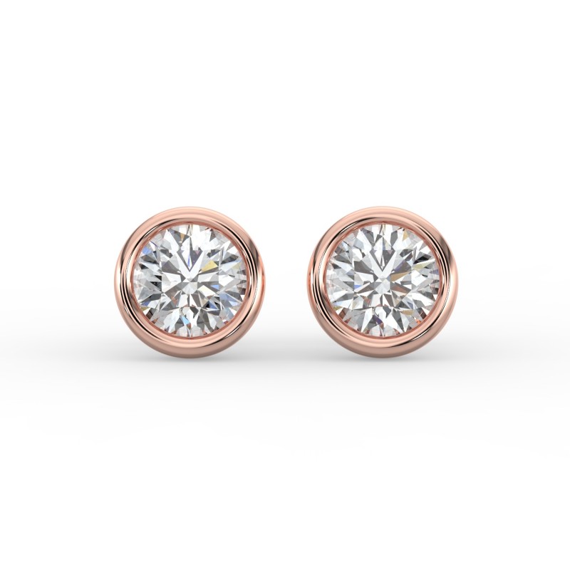 Round Bezel Earrings