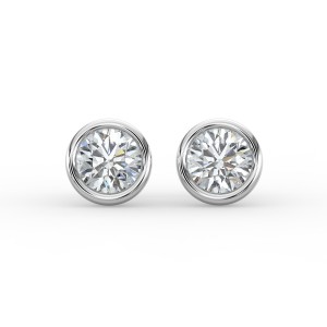 Round Bezel Earrings