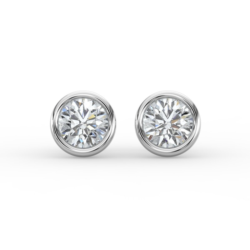 Round Bezel Earrings