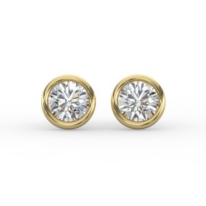 Round Bezel Earrings