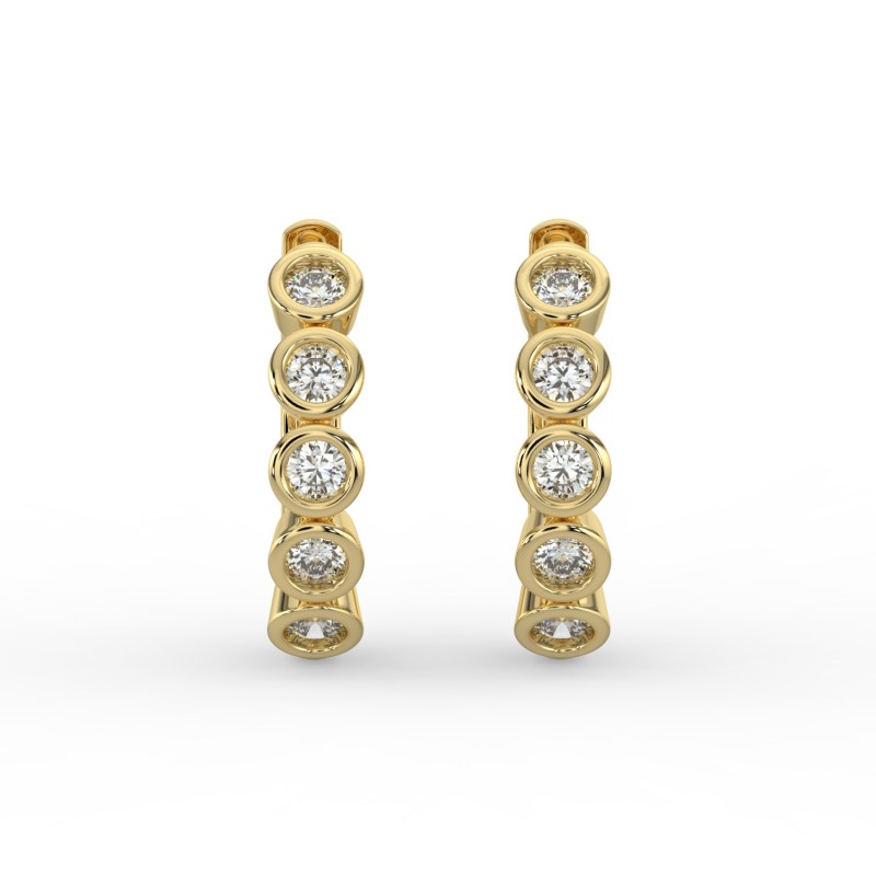 Round Huggie Earrings