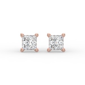 Princess 4 Prong Earrings