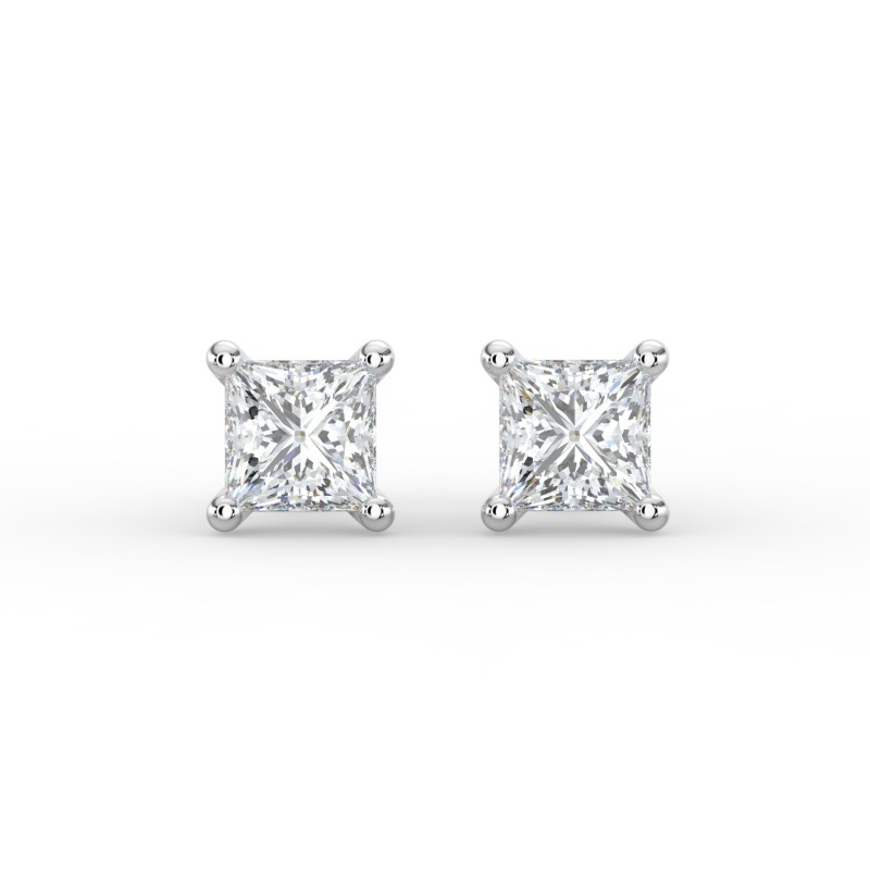 Princess 4 Prong Earrings