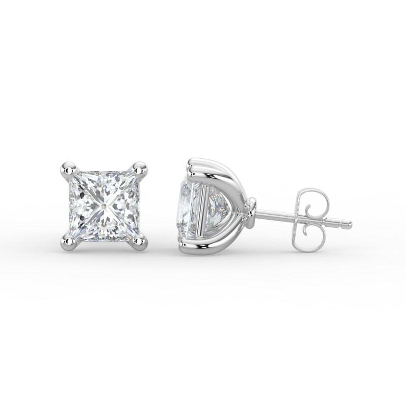 Princess 4 Prong Earrings