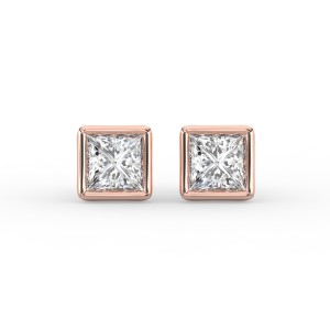 Princess Bezel Earrings