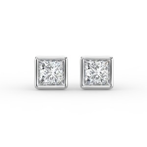 Princess Bezel Earrings