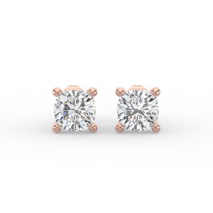 Cushion 4 Prong Earrings