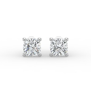 Cushion 4 Prong Earrings