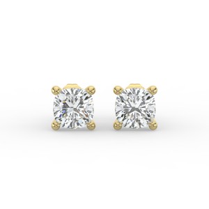 Cushion 4 Prong Earrings