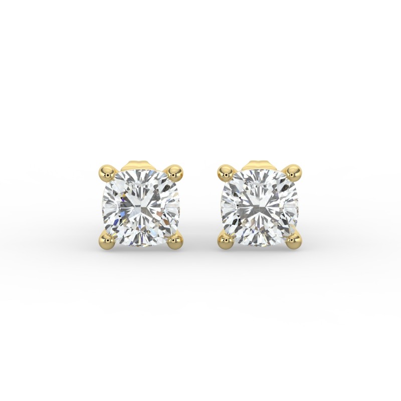 Cushion 4 Prong Earrings