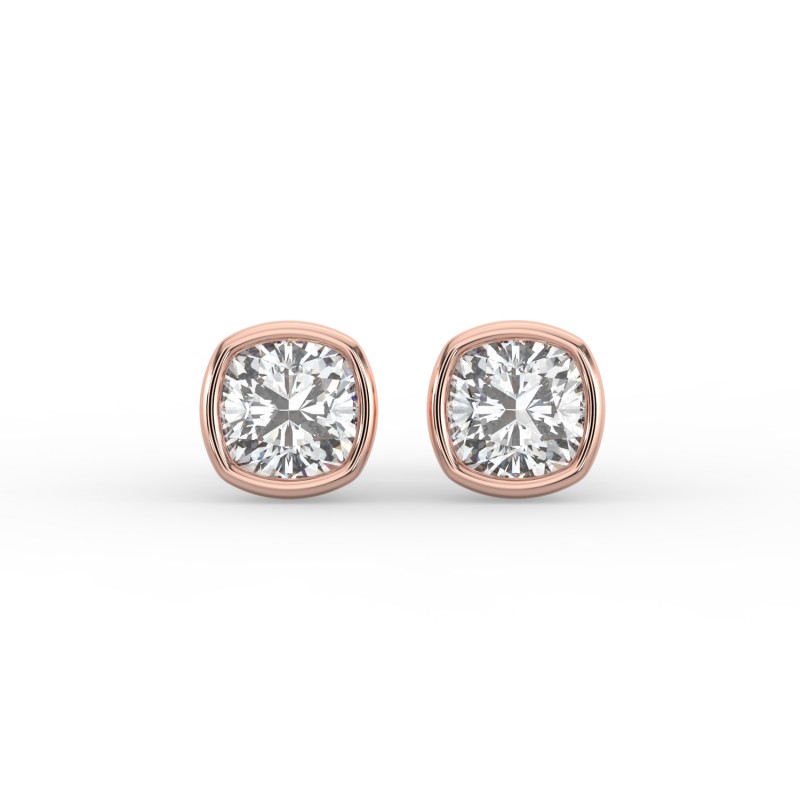 Cushion Bezel Earrings
