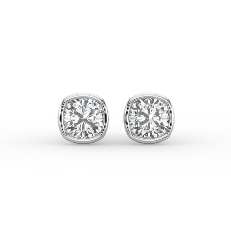 Cushion Bezel Earrings
