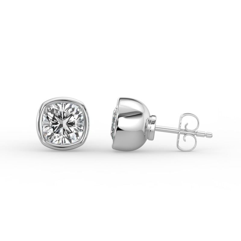 Cushion Bezel Earrings