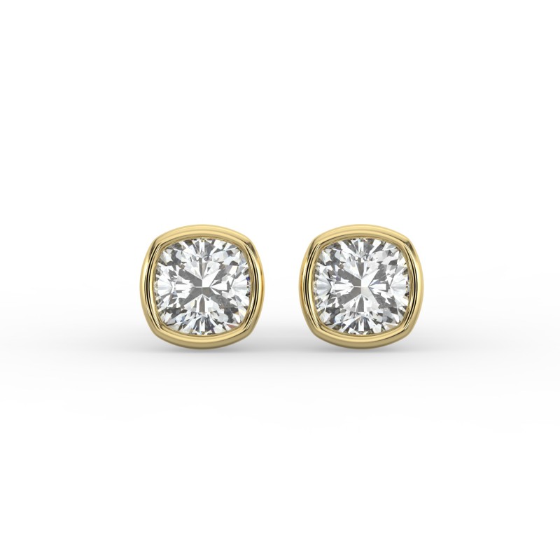 Cushion Bezel Earrings