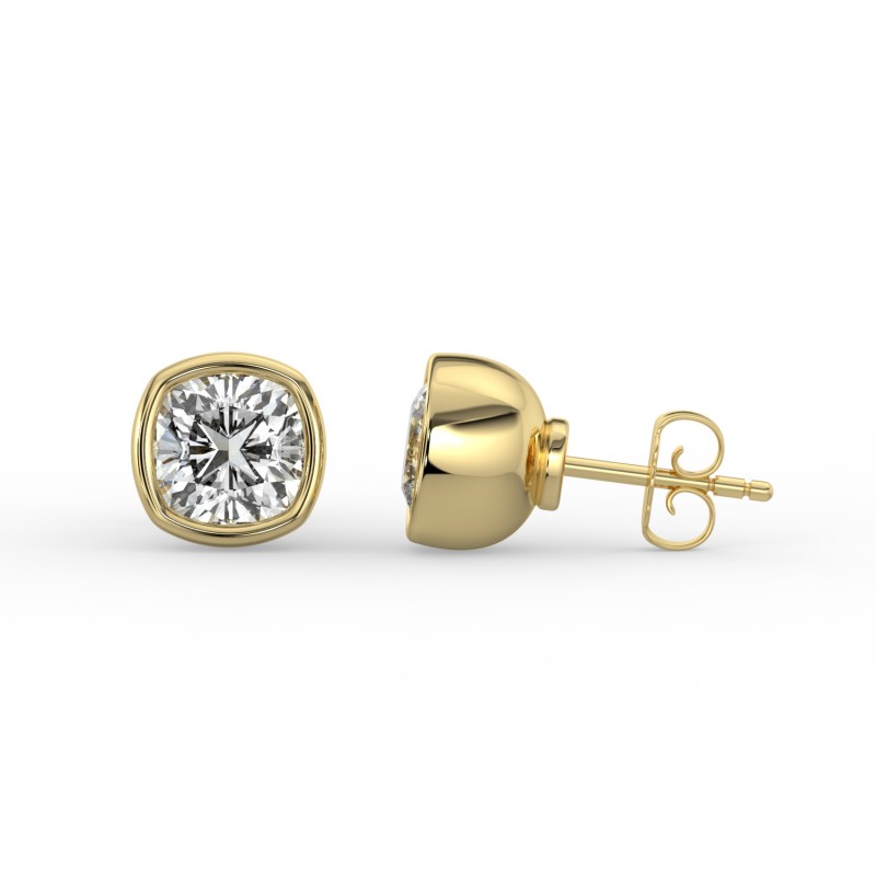 Cushion Bezel Earrings