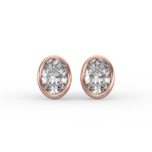Oval Bezel Earrings